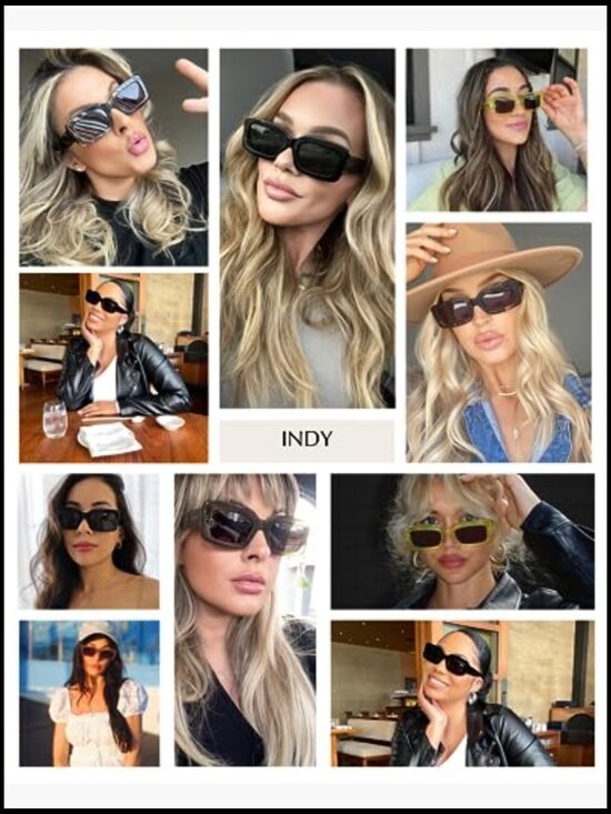 Rectangular Sunglasses with UV Protection | Designer Acetate Frames